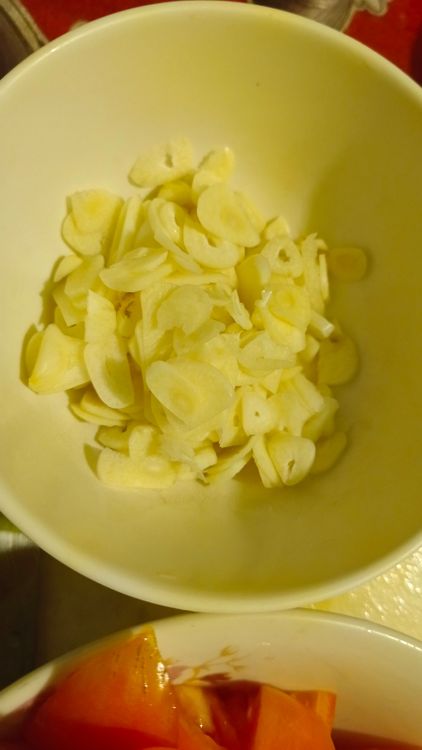 Step 1.1: Sauté the chopped garlic in olive oil and butter until aromatic