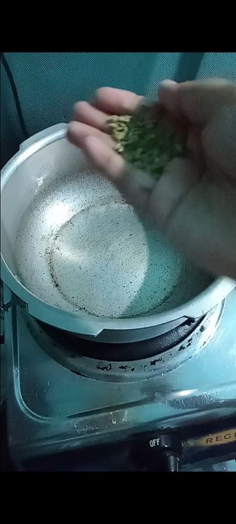 Step 2.2: Add cumin seeds and cardamom