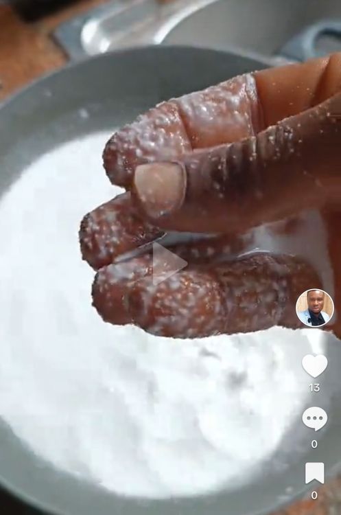 Step 1.1: Dissolve the cassava extract powder in a little water to make a paste
