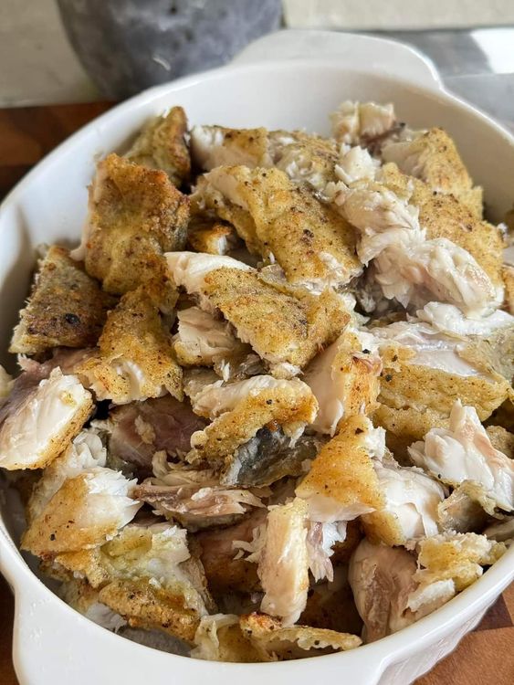 Step 1.1: Cut the fish into small chunks and set aside