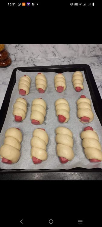 Step 2.1: Place the rolls on a baking sheet lined with parchment paper
