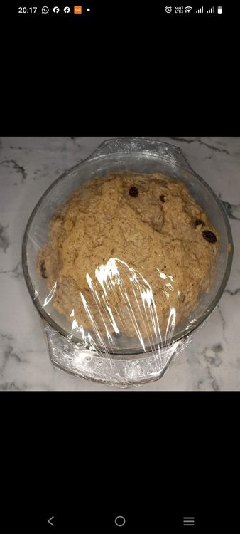 Step 1.2: Place the dough in a greased bowl, cover, and let it rise in a warm place until doubled in size
