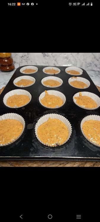 Step 2.1: Divide the batter evenly among the prepared muffin cups