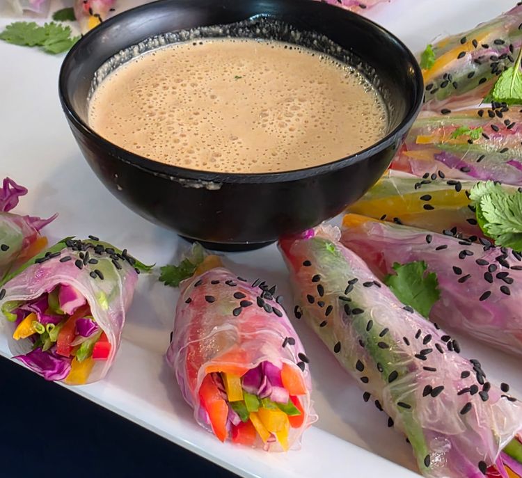Vegetable Summer Rolls & Peanut Sauce recipe