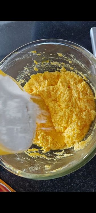 Step 1.1: Add all purpose flour and baking powder