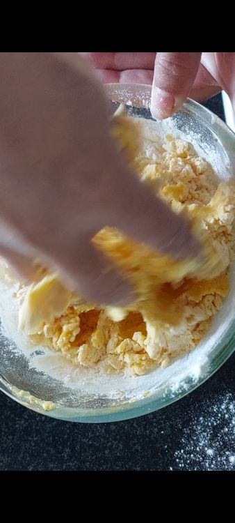 Step 1.3: Add all purpose flour and baking powder