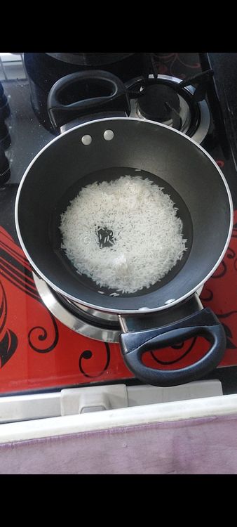 Step 1.2: Boil rice in water till water dries