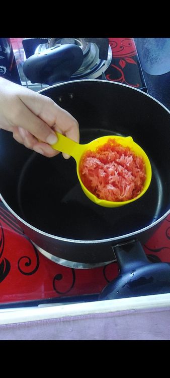 Step 1.1: Add 2 tbs water in carrots