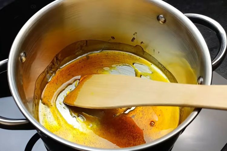 Step 1.1: Add sugar to a pan over medium heat
