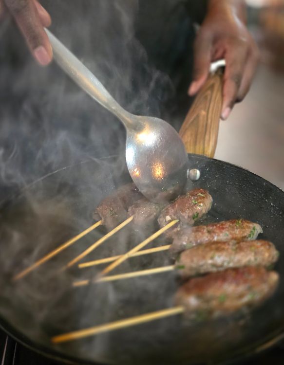 Step 1.1: Heat a griddle pan until smoking hot