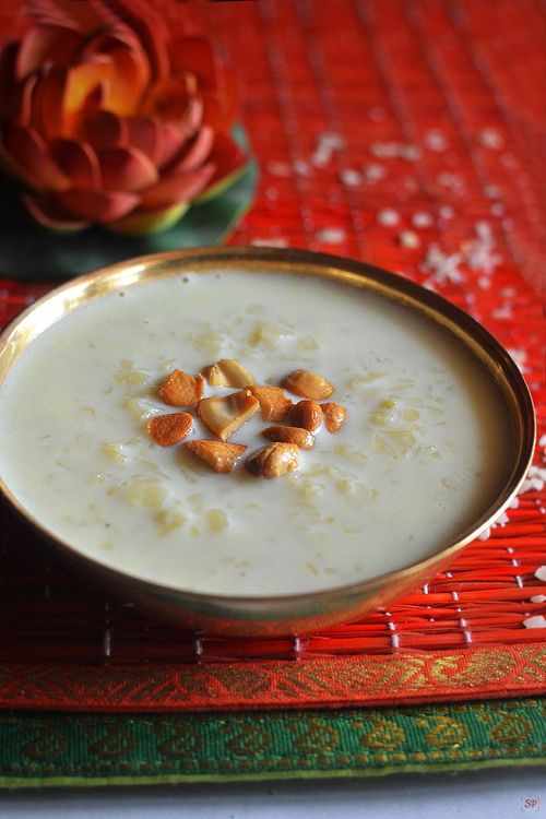 Step 3.1: Add fried cashews to the payasam and mix well