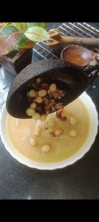 Step 5.4: In a small pan, heat 1 tablespoon of ghee