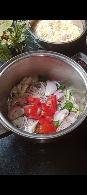 Step 1.1: Next add onion and tomato