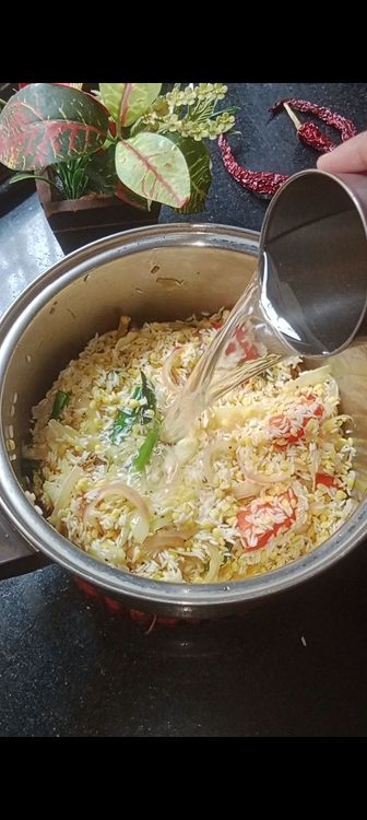 Step 1.2: Add rice dal mixture with 2