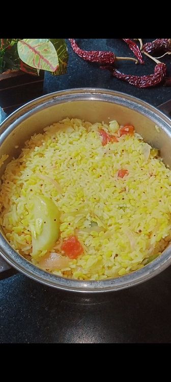 Step 1.1: Once dal rice cooks , switch off the flame keep the lid open and let it settle for few minutes