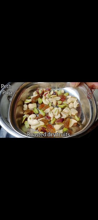 Step 1.2: Add sugar as per taste ( I added 1 cup sugar for 1 litre milk ) with roasted dryfruits