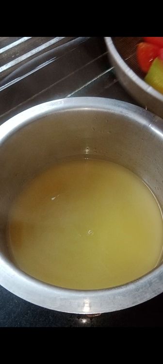 Step 1.3: Once the veggies cook , switch off the flame and strain it