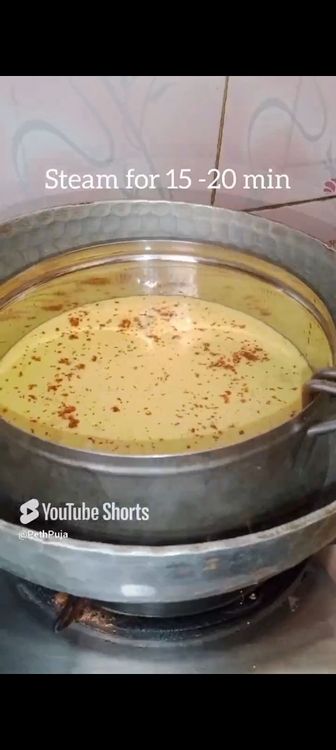 Step 1.1: Steam khaman for 15 min