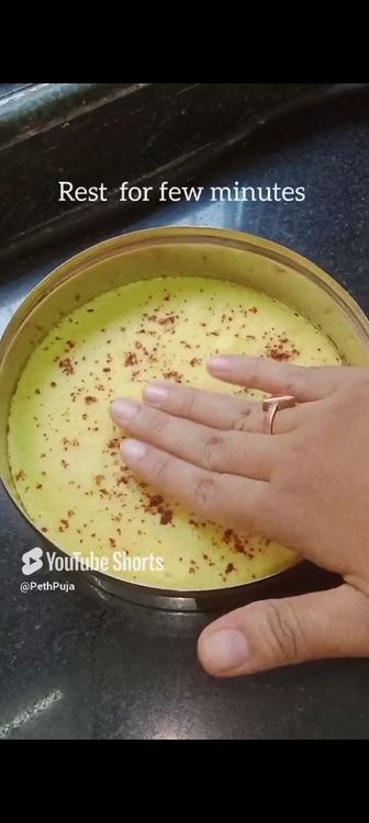 Step 1.2: After 15 min , check on the khaman with a knife, if it comes out clean that means it's done