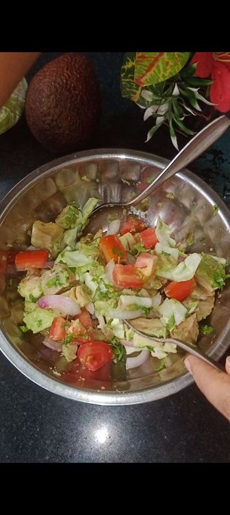 Step 1.2: Add salt to taste , Mix all together gently using 2 spoons