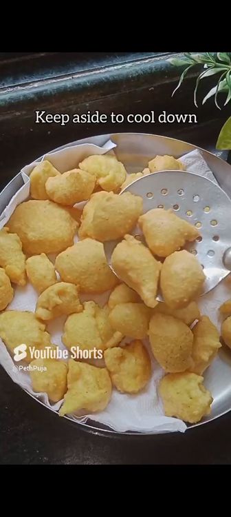 Step 1.3: Heat oil and fry into small to medium size balls