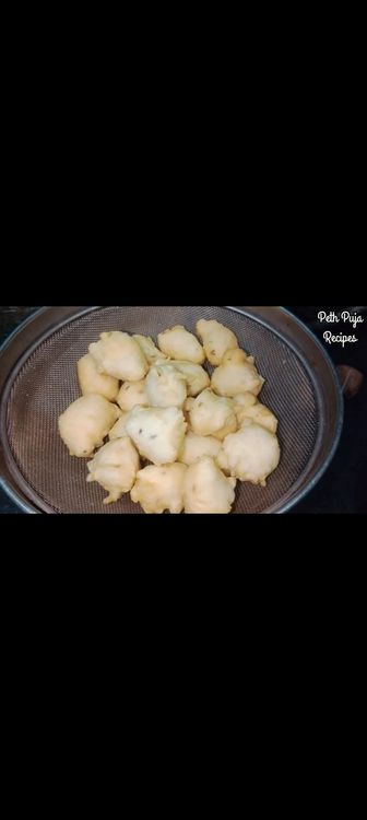 Step 1.3: While whisking the batter , heat oil 
