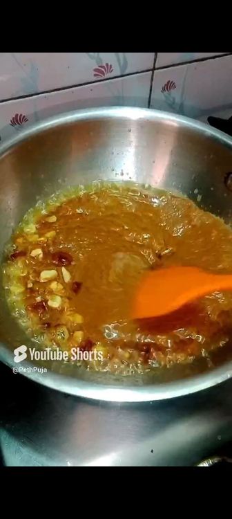 Step 1.1: Stir continuously till it leaves the bottom of the pan
