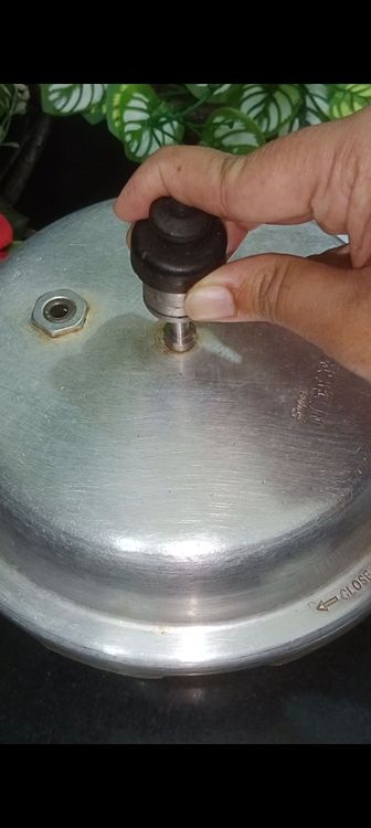 Step 1.1: Close the lid and pressure cook for 1-2 whistles on medium heat if using a traditional pressure cooker