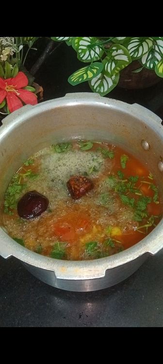 Step 1.2: Heat coconut oil add mustard seeds, , dry red chilies, and curry leaves