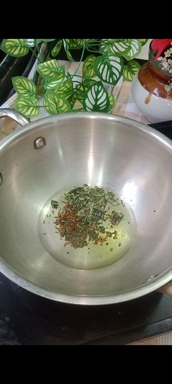 Step 1.1: Heat oil in a pan