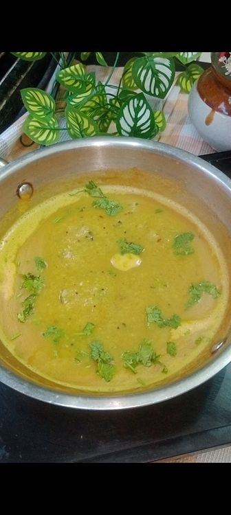 Step 1.3: Add jaggery, (adjust the sweetness to your preference)Mix in the chopped coriander leaves and grated coconut and let the mixture come to a boil