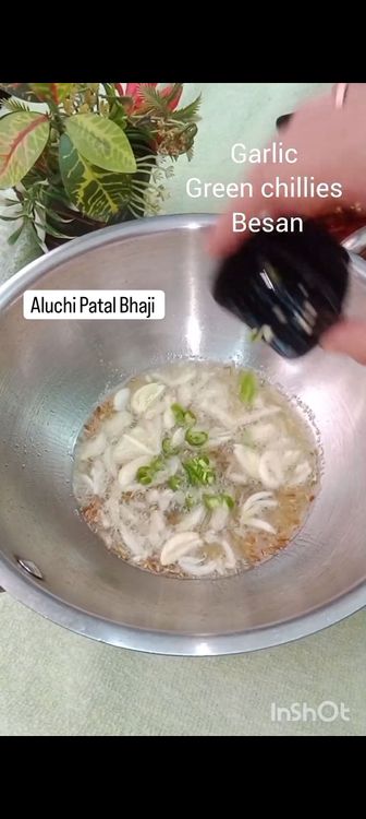 Step 2.1: In a wok/ pan, heat peanut oil and flutter some mustard seeds, cumin seeds and asafoetida