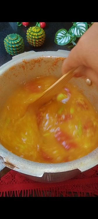 Step 2.1: Check on the dal and give it a nice mix