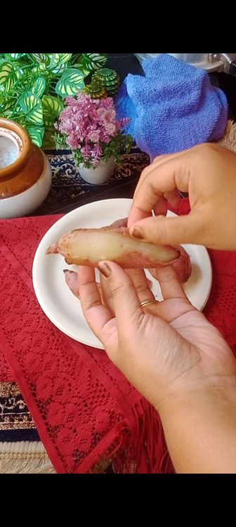 Step 1.2: Let it cool down naturally and remove the peels