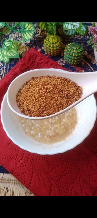 Step 1.1: Add 1/2 cup jaggery powder and 1
