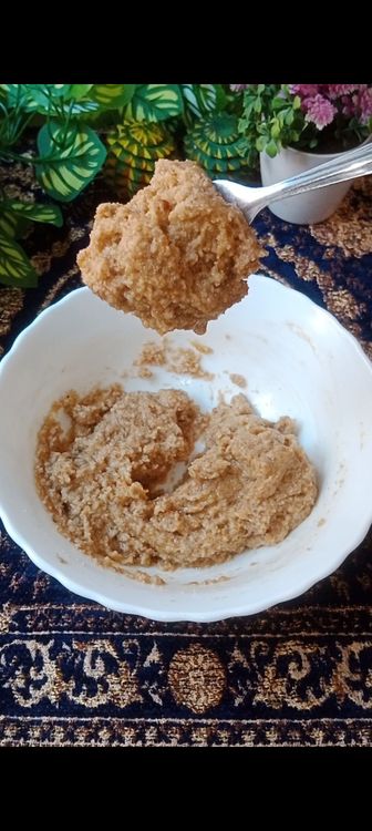 Step 1.1: Meanwhile, heat oil and check on the banana Modak mixture