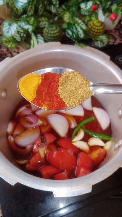 Step 1.2: For instant chana masala , soak chickpeas overnight