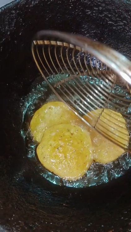 Step 1.1: Heat oil in a deep frying pan over medium heat