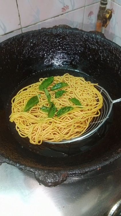 Step 1.3: Heat oil in a pan on medium heat