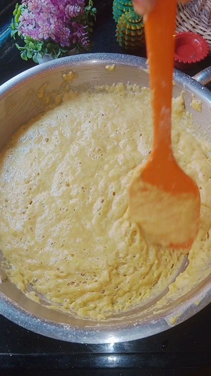 Step 1.1: This is the right time to splash few drops of water on the mixture and mix together immediately