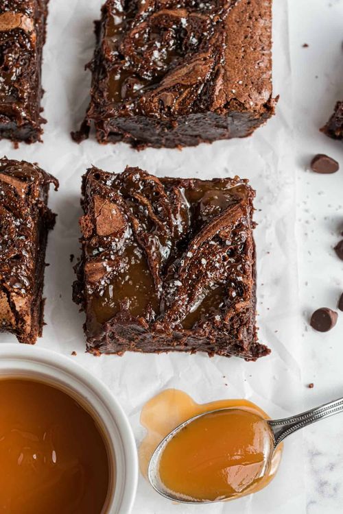 Caramel Swirl Brownies recipe