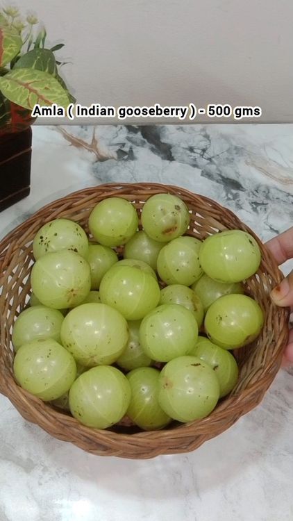 Step 1.1: Wash Amla, pierce using fork and soak them in salted water for 3 hrs