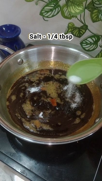 Step 1.1: Add cloves, cardamom powder, cinnamon stick and salt