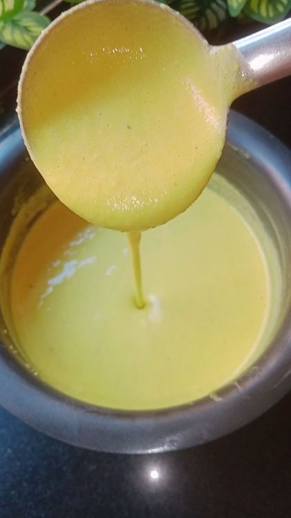 Step 1.2: Check after 10-12 hrs, The batter should rise and become slightly frothy