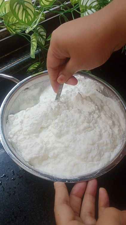 Step 2.3: Take the collected cream in a mixing bowl or blender