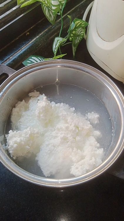 Step 2.2: Using a hand whisk, electric beater, or traditional churner, churn the cream until the butter separates