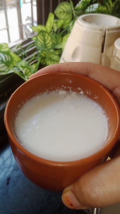 Step 2.3: Once the butter separates, you’ll notice a liquid (buttermilk) at the bottom