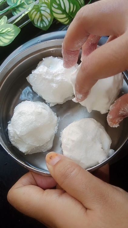 Step 3.2: Add more chilled water to the butter and rinse it well to remove any leftover buttermilk