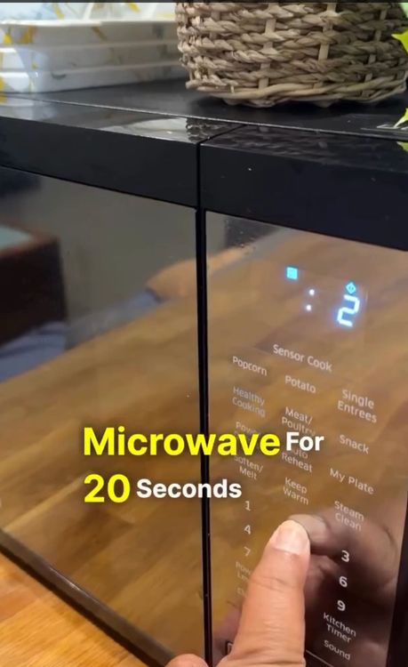 Step 1.1: Microwave the bowl for 15-20 seconds