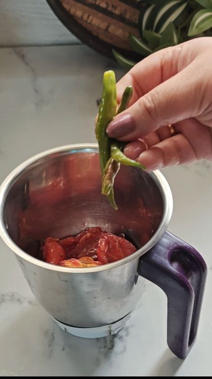 Step 1.1: Transfer the cooled ingredients to a mixer jar